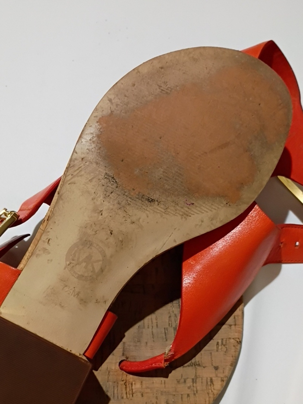 Michael Kors Coral Strap Leather Low Block Heel Sandals - Picture 10 of 10